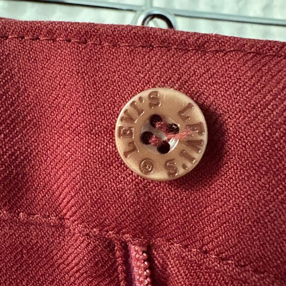 Levi's vintage red pants slacks 1970s women's 16S/contemporary medium - Picture 5 of 5